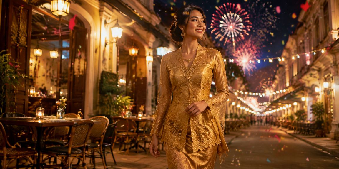 Suasana pertaruhan kasino di Ipoh dengan pakaian kebaya tradisional Malaysia